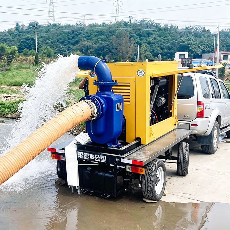 Trailer-Mounted Diesel Self-Priming Pump | Mobile Emergency Water Pump Truck from Hebei Qizhuo Pump